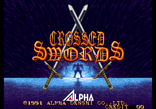 Crossed Swords title screen for Neo Geo